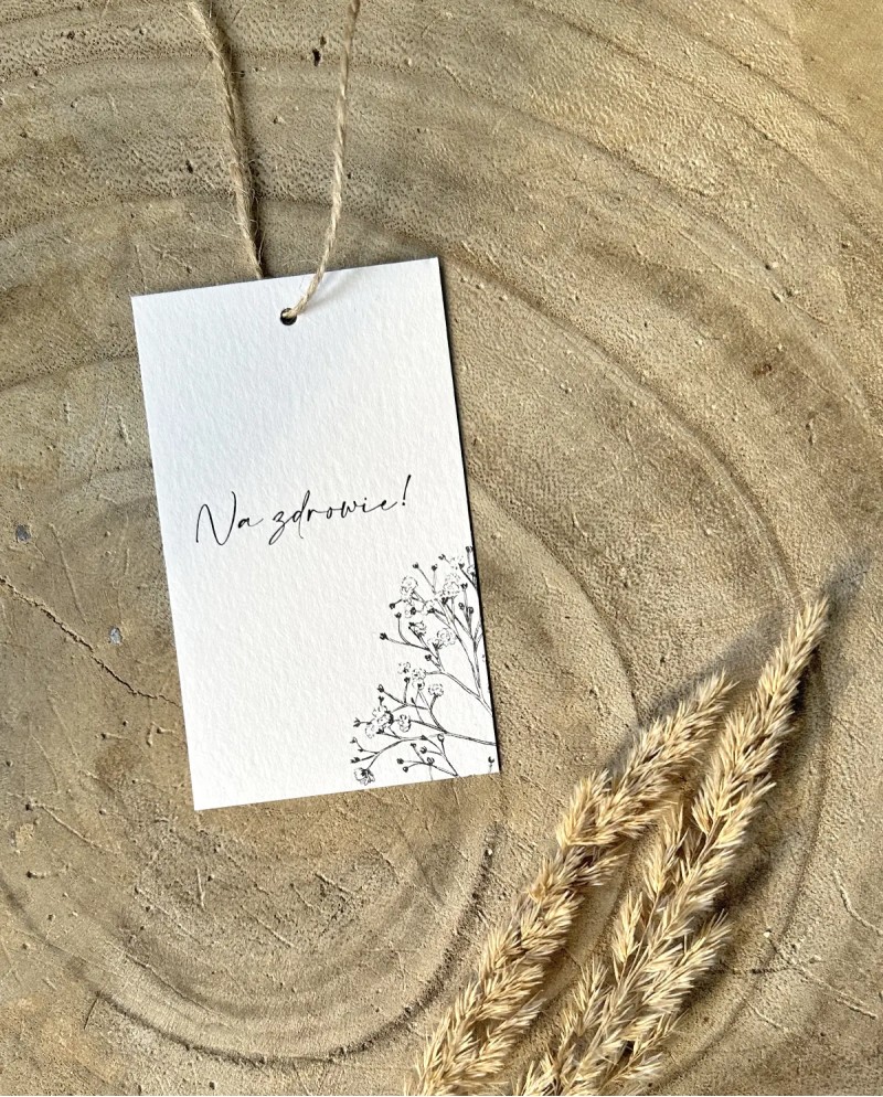 Zawieszki na butelki weselne Maeve rustykalne