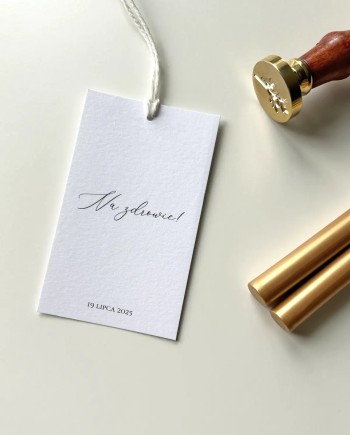 Zawieszki na butelki weselne Elena